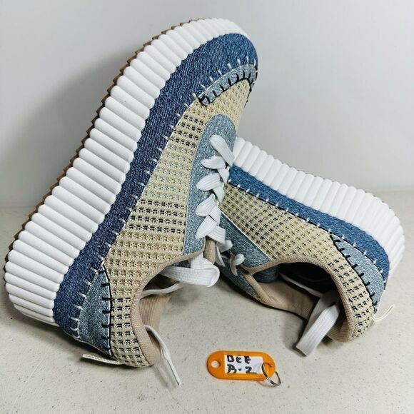 Shoes - Bamboo REMI-01 Women Stiching Rhinestone Lace-Up Sneakers Size 8